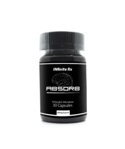 INfinite Rx brand Absorb model wellness supplement container with a sleek secure closure